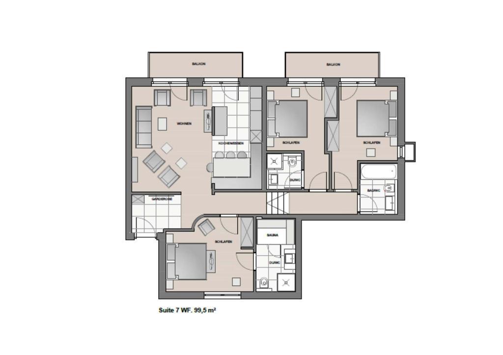 Schlosskopf Suiten Sankt Anton am Arlberg Habitación foto